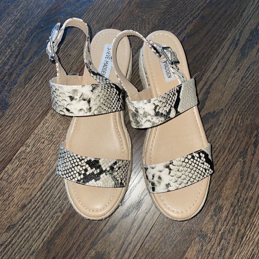 Steve Madden Fifer Python Snake Print Espadrille … - image 3